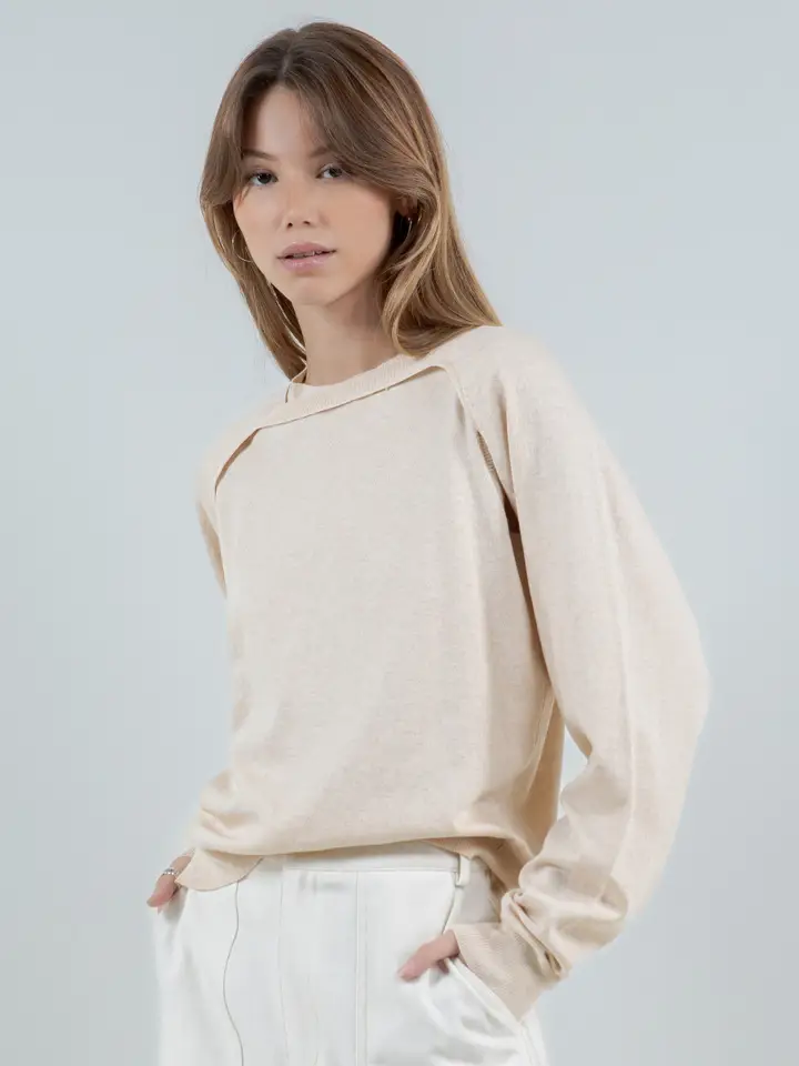 Double Layer Bolero Knitted Sweater