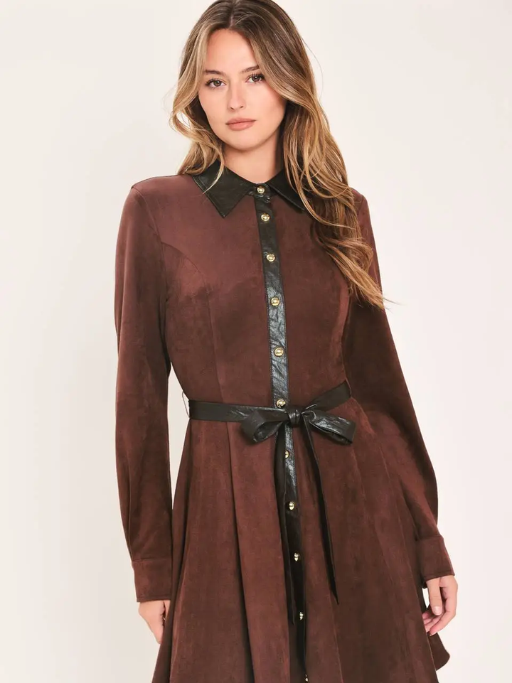 Sutton Faux Suede Mini Dress