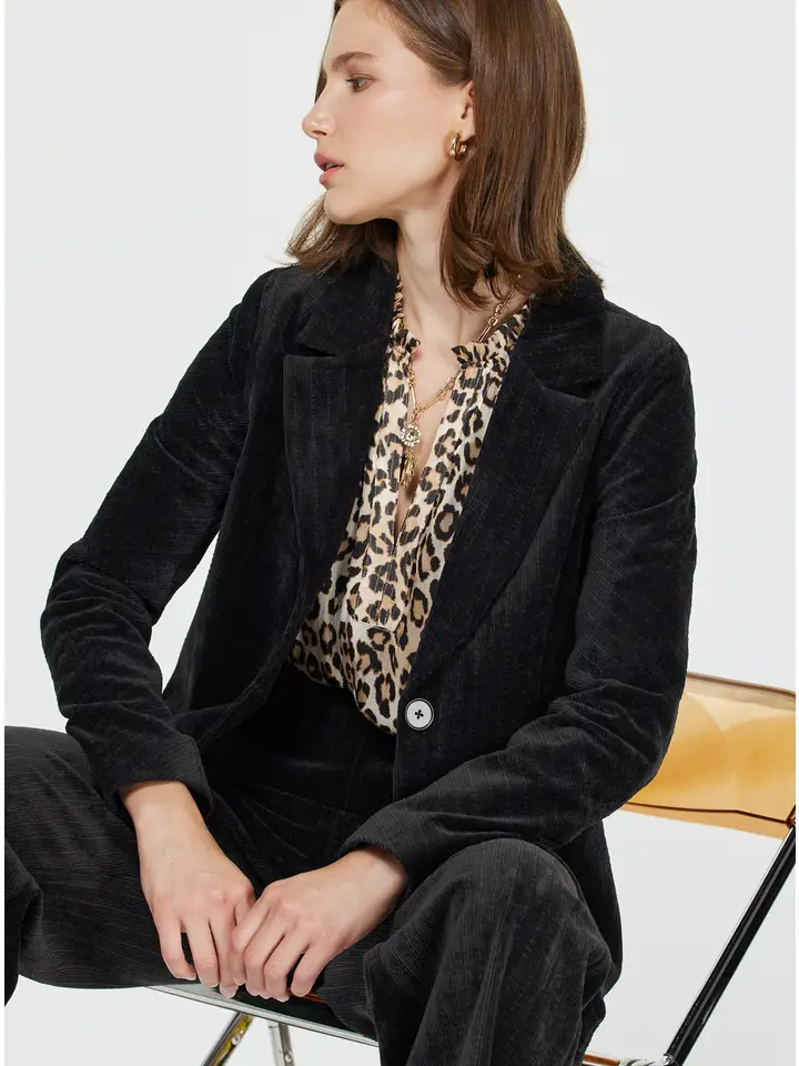 Cali Corduroy Single Breasted Blazer