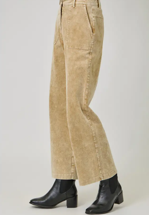 Holly Washed Corduroy Trouser ( 2 Colors-Black & Latte)