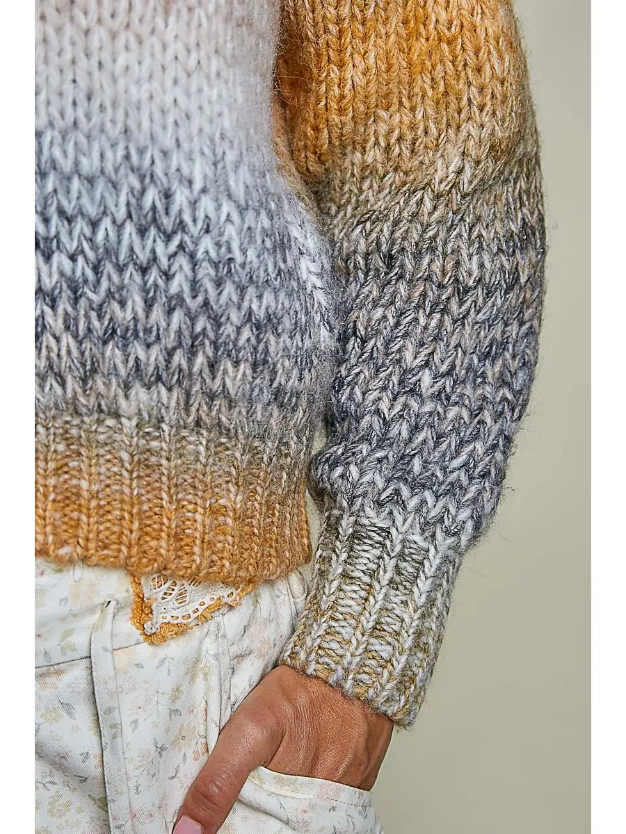 Chunky Knit Ombre Relaxed Sweater