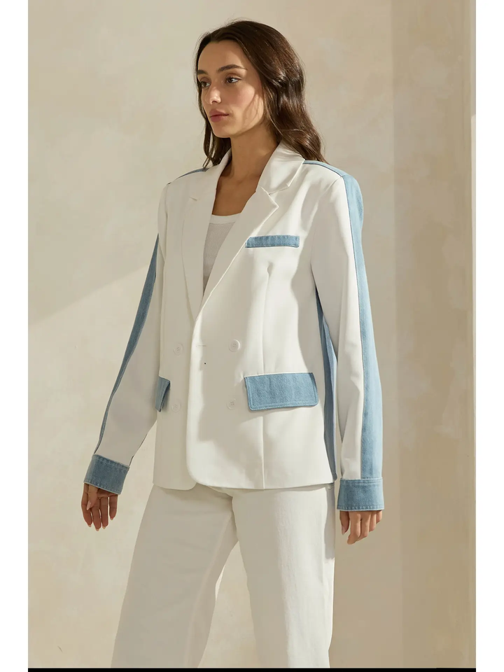 Colorblock Denim Jacket