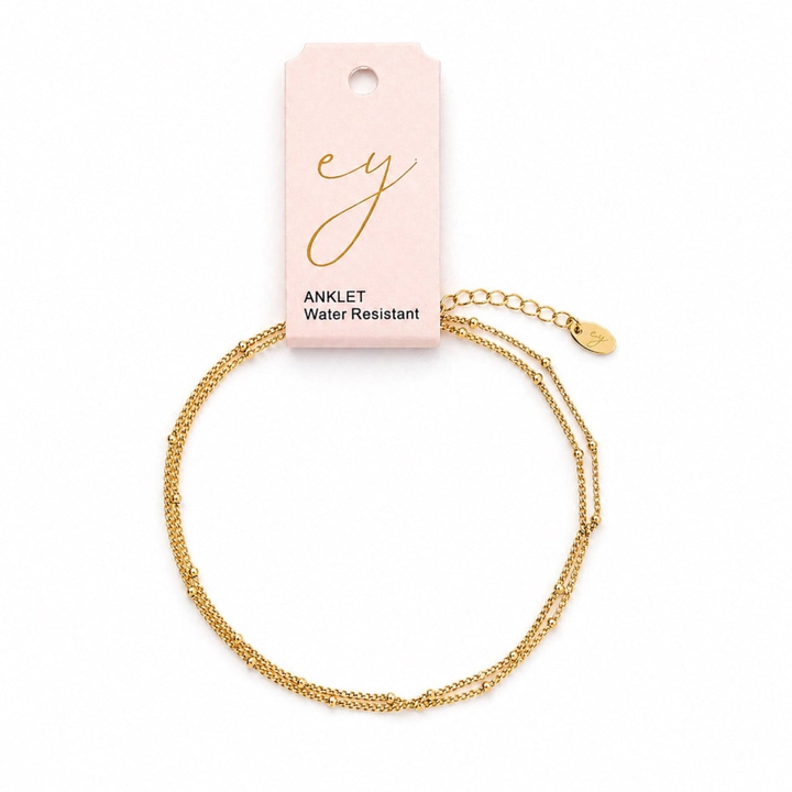 Double Layer Ball Chain Anklet