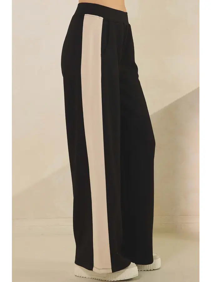 So Relaxed Ultracomfy Two Tone Wide Leg Pants