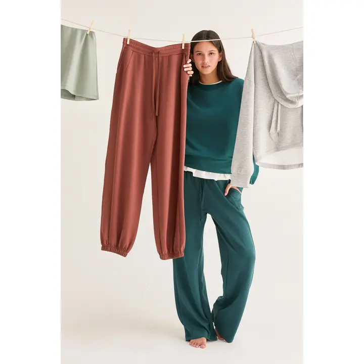 Elastic Hem Cropped Sweatshirt Casual Fit