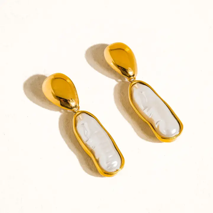 Félice 18K Non Tarnish Pearl Drop Earring