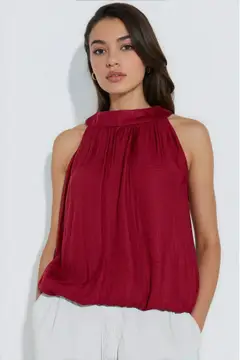 Rory Round Neck Billowy Top