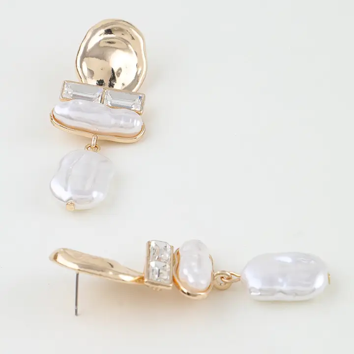 Multi Modern Stone Drop Earrings