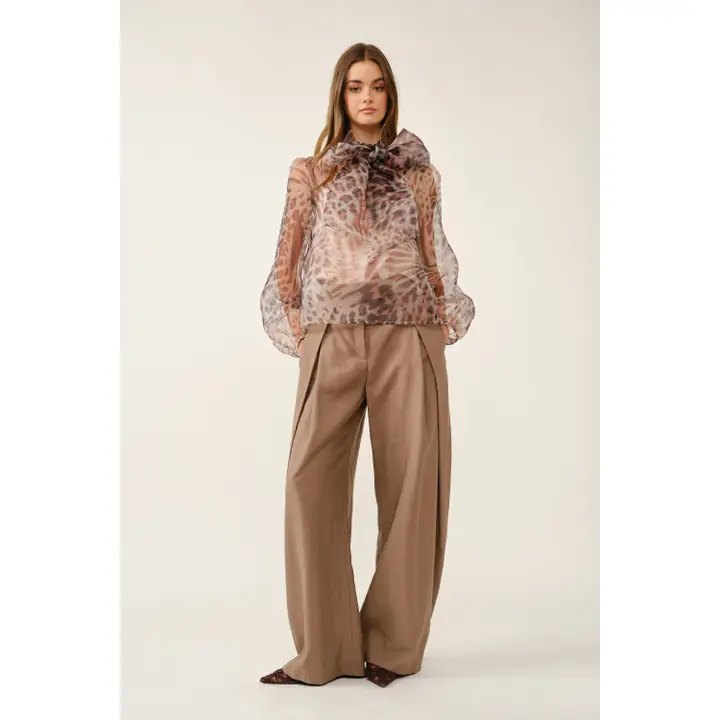 Organza Mega Bow Sheer Blouse
