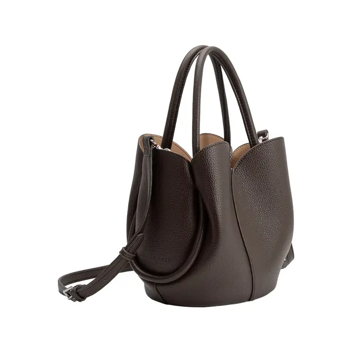 Tulip Chocolate Recycled Vegan Top Handle Bag