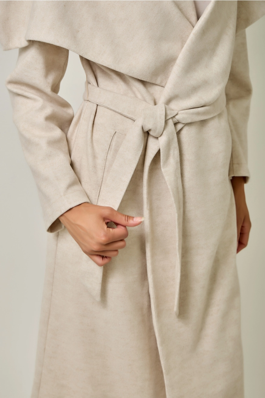 Shawl Collar Long Coat