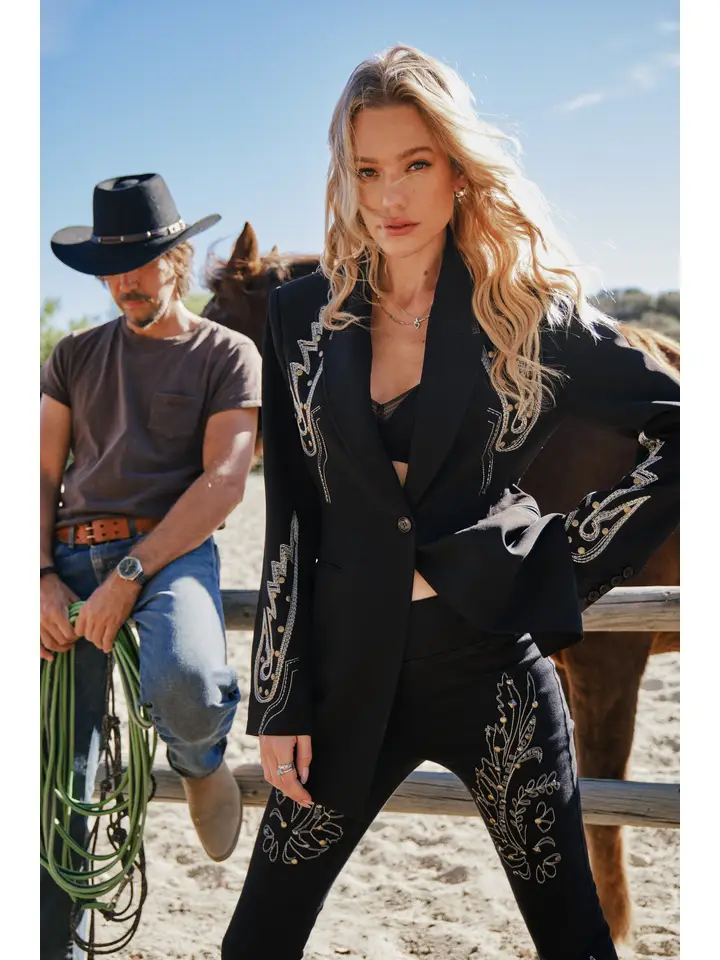 Rodeo Riviera Embroidered Tunic Blazer