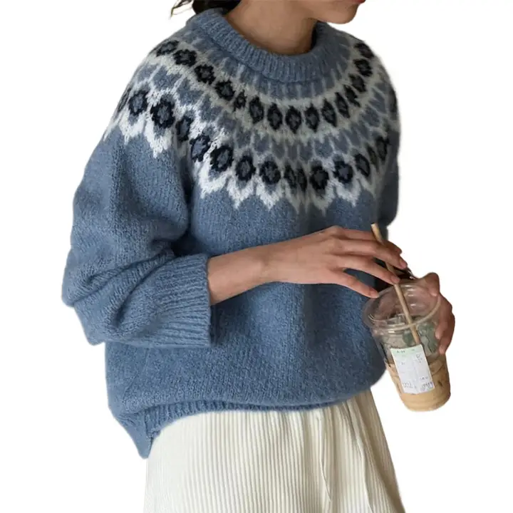 Ethnic Style Pullover Sweater
