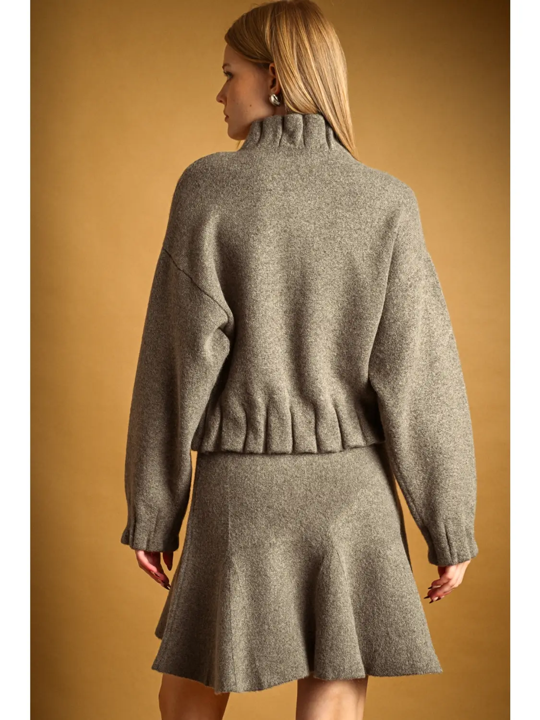Flare Bottom Knit Skirt