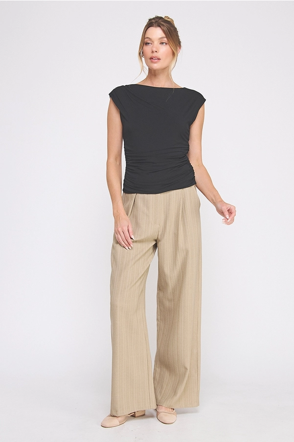 Sleeveless Ruched Top