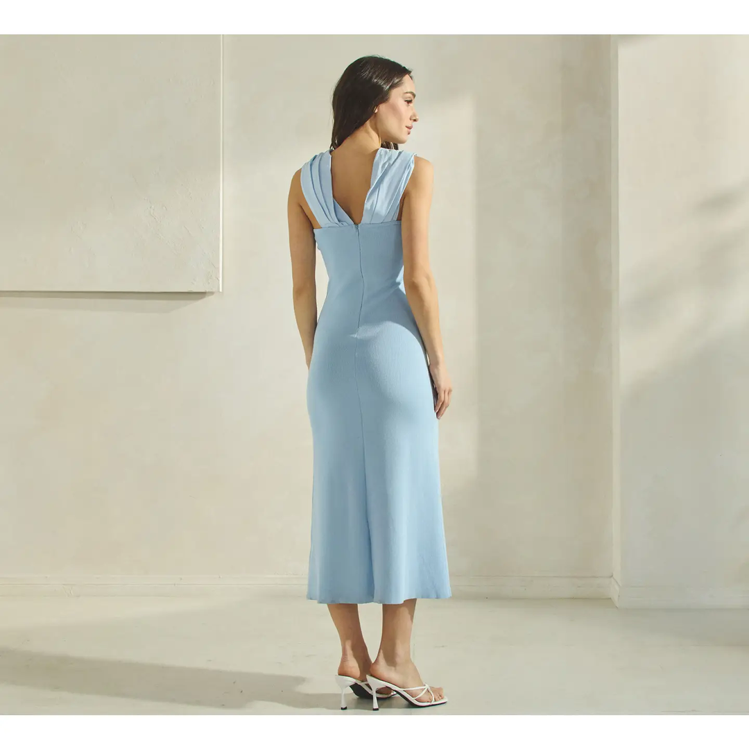 Twist Neck Maxi Dress