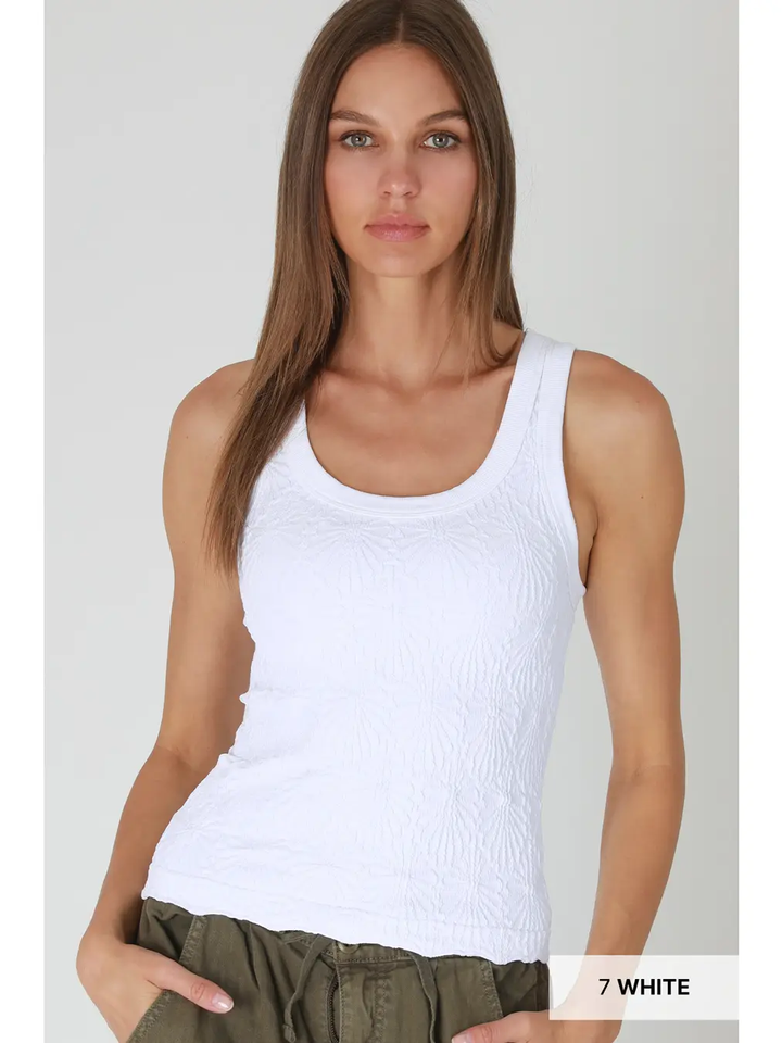 Reversible Lace Textured Tank Top