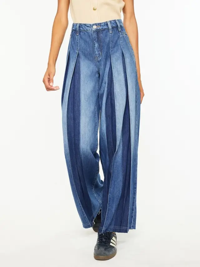High Rise Wide Leg with Pleat Details