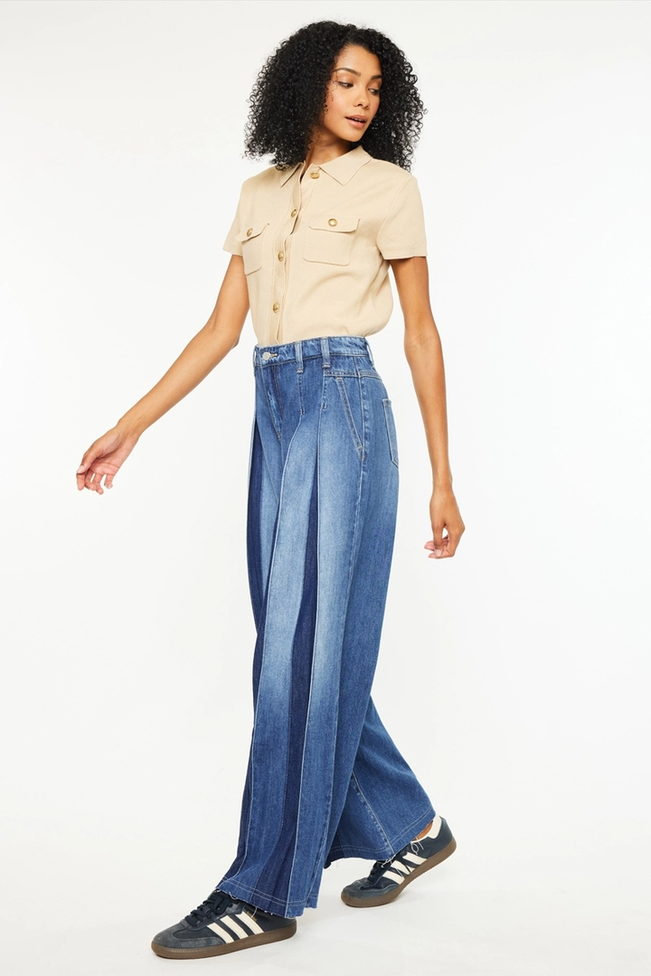 High Rise Wide Leg with Pleat Details