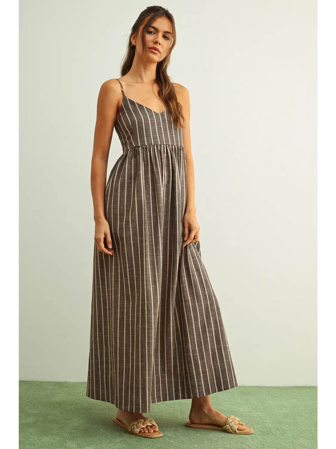 Stripe Pattern Long Dress