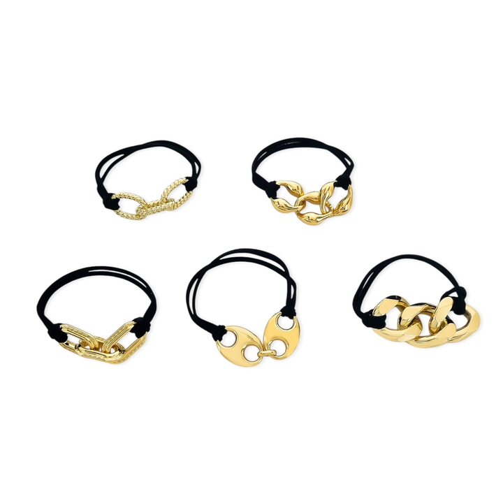 5pc Hair Tie - Bracelet Set