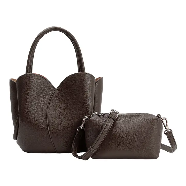 Tulip Chocolate Recycled Vegan Top Handle Bag