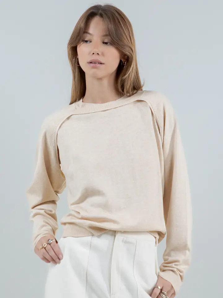 Double Layer Bolero Knitted Sweater