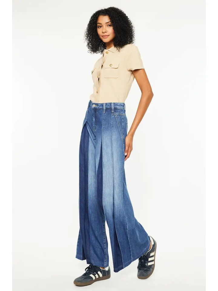 High Rise Wide Leg with Pleat Details