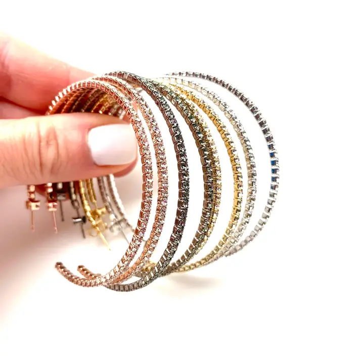 Pave Flex Hoops