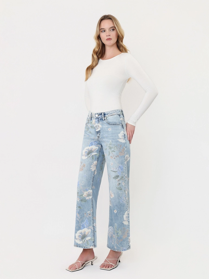 Super High Rise Floral Extreme Vintage Flare Jeans