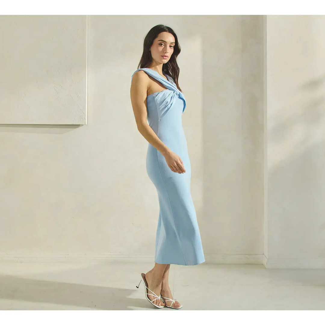 Twist Neck Maxi Dress