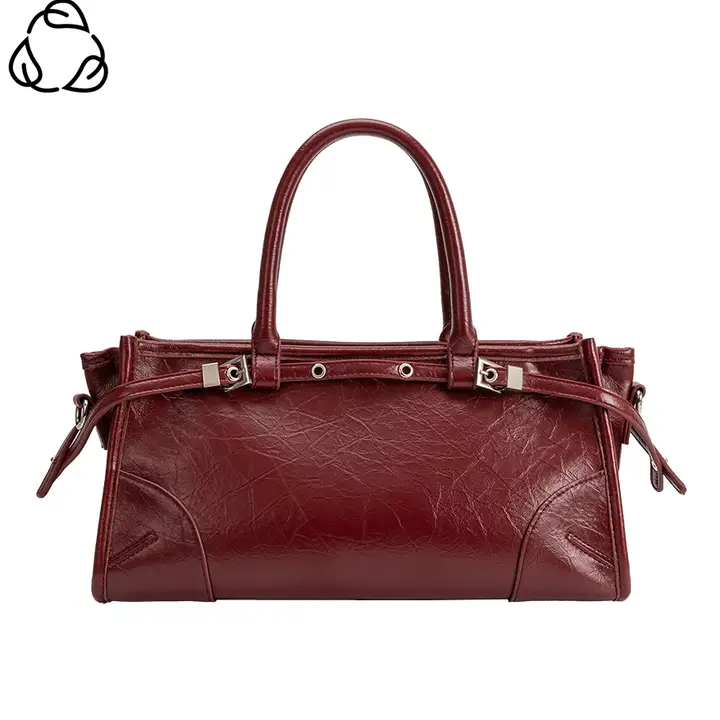 Rhonda Recycled Vegan Leather Handbag (available in burgundy & olive)