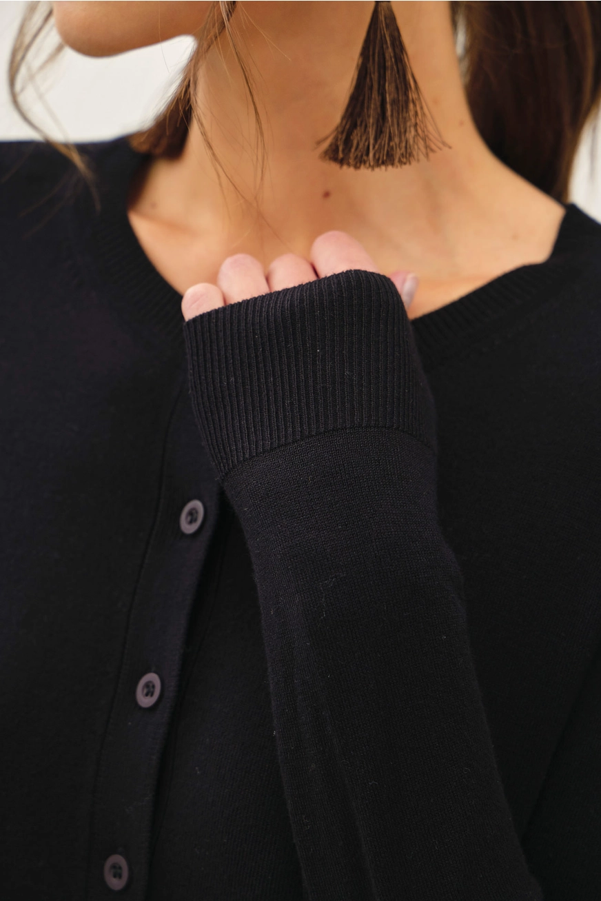 Ultra Soft Essential Crewneck Cardigan(available in black, spruce & tan)