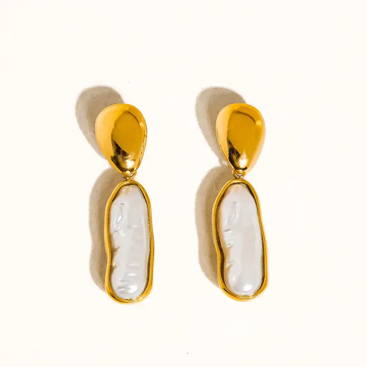 Félice 18K Non Tarnish Pearl Drop Earring