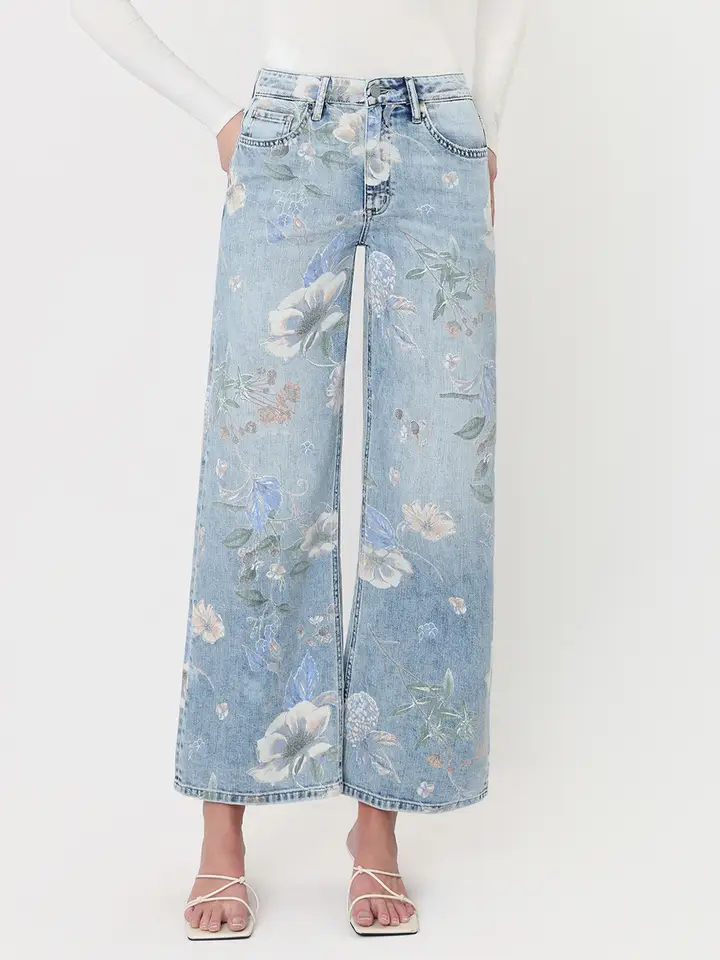 Super High Rise Floral Extreme Vintage Flare Jeans