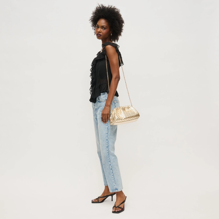 Tate Woven Frame Clutch