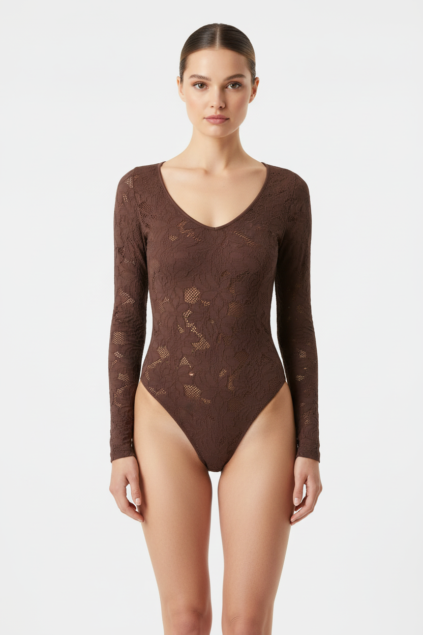New model - Lace Textured Bodysuit
