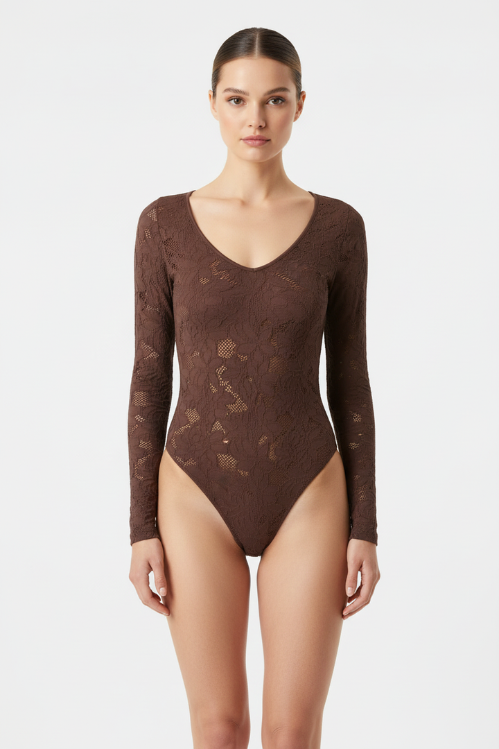 New model - Lace Textured Bodysuit