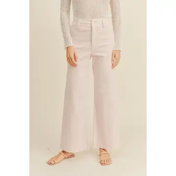 Straight Wide Leg Denim Pants