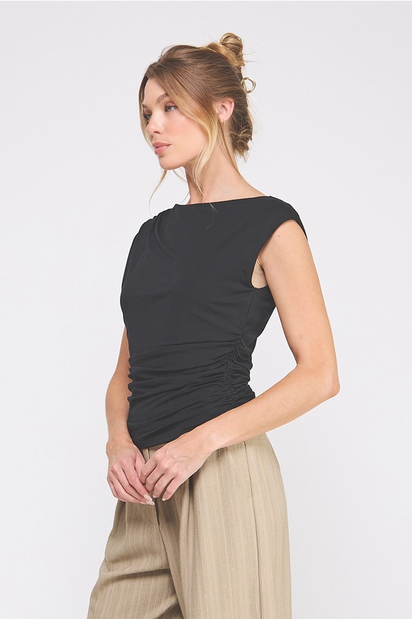Sleeveless Ruched Top
