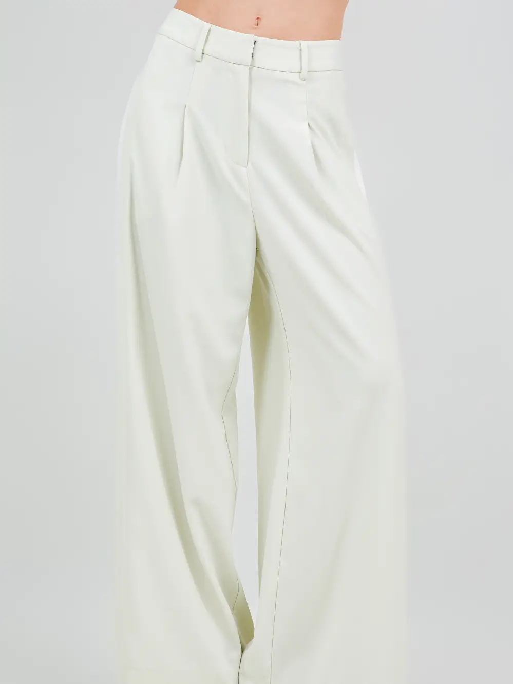 Contrast Side Panel Wide Leg Soft Woven Trousers