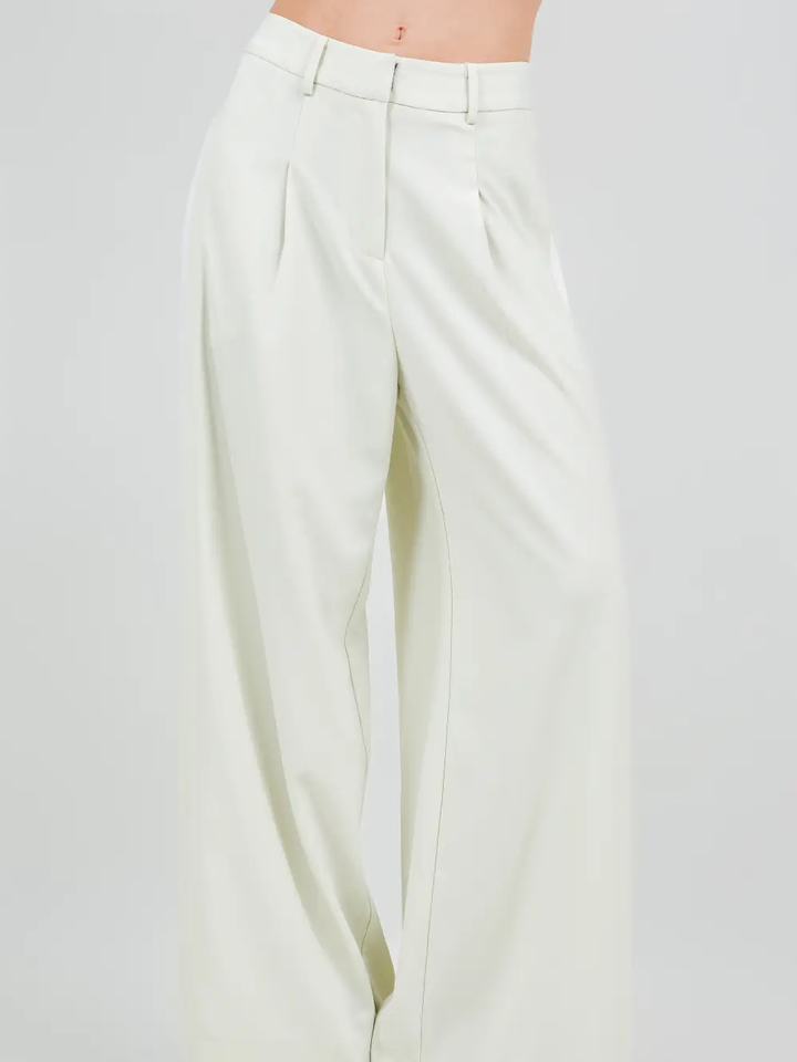 Contrast Side Panel Wide Leg Soft Woven Trousers