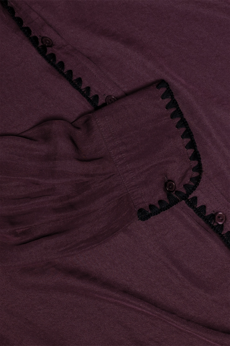 Bianca Blanket Stitch Silky Blouse