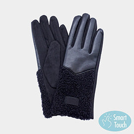 Fleece Insert Smart Touch Gloves (Black & Gray Options)