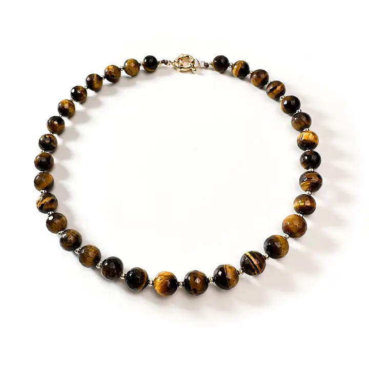 Large Tiger Eye Stone Necklace