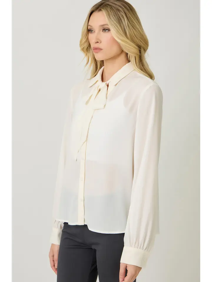 Diana Detachable Tie Neck Blouse