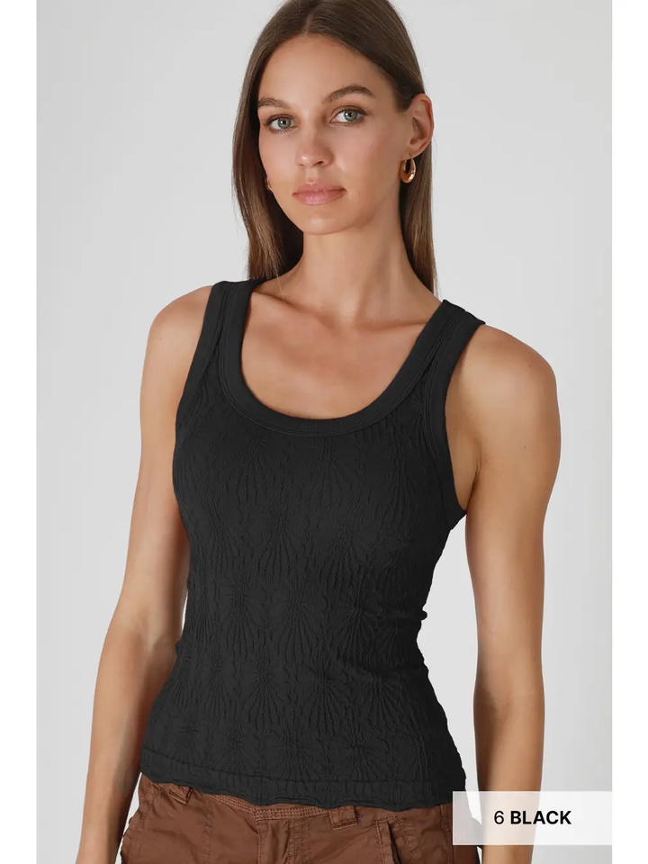 Reversible Lace Textured Tank Top