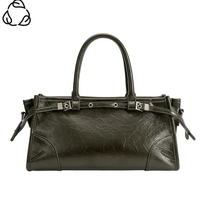 Rhonda Recycled Vegan Leather Handbag (available in burgundy & olive)