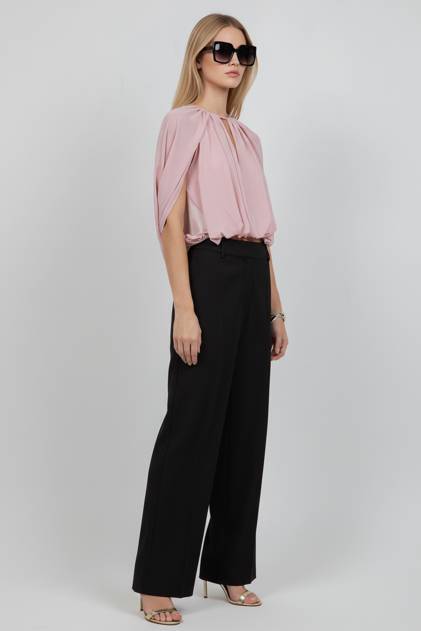 Pink Cape Blouse - Side