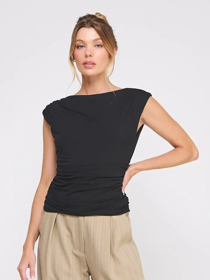 Sleeveless Ruched Top